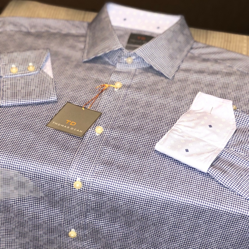 Thomas Dean - Contrast Detail Button Down - XL